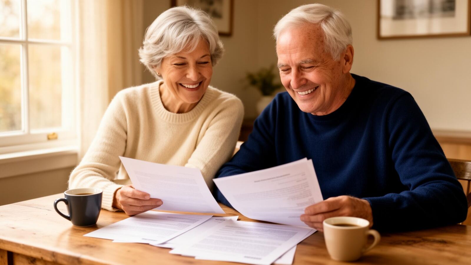 A retired couple in Scottsdale, Arizona reviewing their retirement income plan with advisor Joe Donti